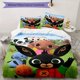 thumbnail image 1 of Bing Bunny-Inspired 3pcs Bedding Set - Includes 1 Cover & 2 Pillowcases, Breathable Polyester, Machine Washable - Perfect for All Seasons S46, 1 of 1