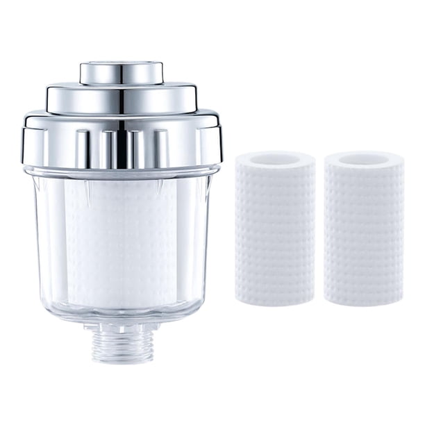 Purificador de agua para baño, purificador de agua para ducha, filtro debajo del grifo del fregadero, filtro de línea de limpieza para baño, filtro de 2 elementos filtrantes