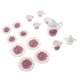 thumbnail image 3 of 17 piezas 1:12 casa de mu?ecas porcelana porcelana en miniatura juegos de té flores de color púrpura, 3 of 3