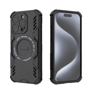 Funda Foxdock Para Iphone 15 Pro , Magnética, Resistente A Golpes, Con Soporte, Unisex, Carga Inalámbrica