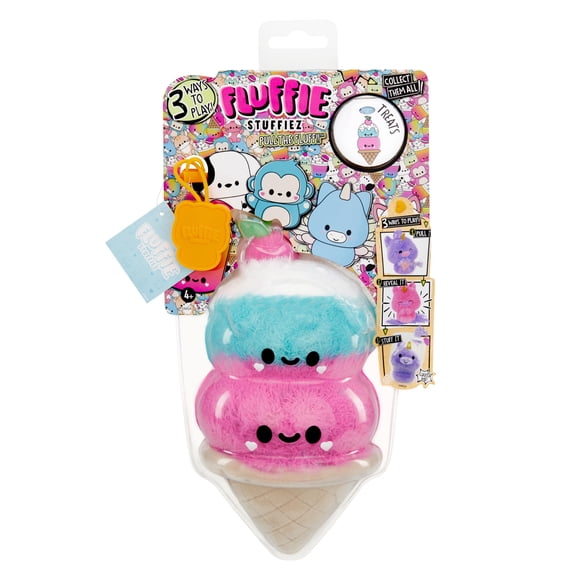Helado de peluche Fluffie Stuffiez de doble bola con ASMR