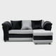 thumbnail image 2 of Seccional Reversible Izq Y Der Felpa Negro Tela Gris, 2 of 3