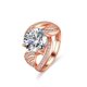 thumbnail image 1 of Anillos de Compromiso Ajustables de Moissanita de 3 Uds para Mujer Chapados en Oro de 18K Anillos de Diamante de Plata Esterlina S925 Corte Redondo Color D VVS1 Anillos de Moissanita con Certificado, 1 of 8