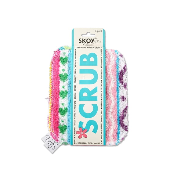 Scrubber Scrub Skoy Scrub reutilizable, paquete de 2 para limpieza de cocina