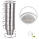 thumbnail image 4 of Juego de 6 tazas de café apilables con soporte de acero inoxidable 304, con doble aislamiento, para café, leche, té, camping, picnic al aire libre., 4 of 8