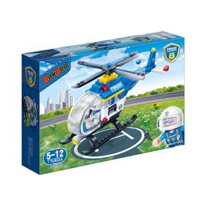 Set De Bloques Helicoptero Policía 122 Piezas Banbao