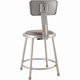 thumbnail image 3 of Taburete de Oficina National Public Seating Vinil Acero Gris 18 pulgadas, 3 of 8
