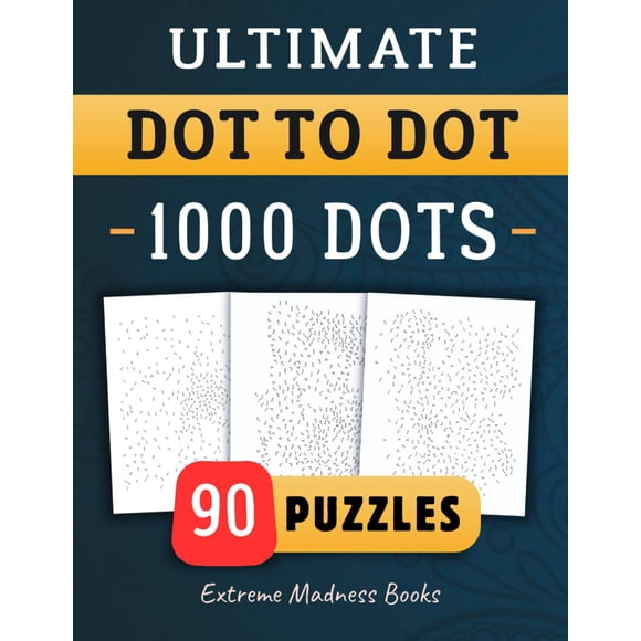 Ultimate Dot to Dot 1000 Dots: Connect The Dots For Kids And Adults | Hard Puzzle | Extreme Game For Children | Brain Activity Book | Logic Trace ... Activities | Animals | Scenes | Objects