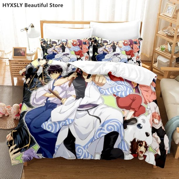 Gintama Bedding Set Duvet Cover Pillowcases For Adult Kids Double Kids Teens Sakata Gintoki Bed Linen