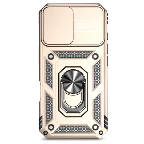 Estuche GANGXUN para iPhone 16, soporte giratorio 360°, estilo mecánico y magnético