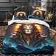 thumbnail image 3 of Juego de funda nórdica con diseño de león para niños y niñas, funda de edredón con temática 3D, juego de ropa de cama de microfibra suave, funda de edredón, decoración de dormitorio, 3 pieza, 3 of 3