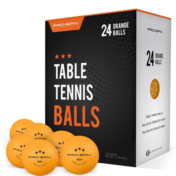 Pelotas de ping pong PRO-SPIN 3 estrellas Premium naranja 40+ ABS x24