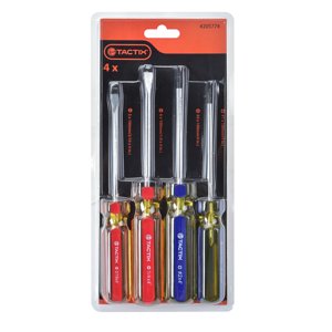 Juego De Destornilladores 4 Piezas Tactix Tradicional