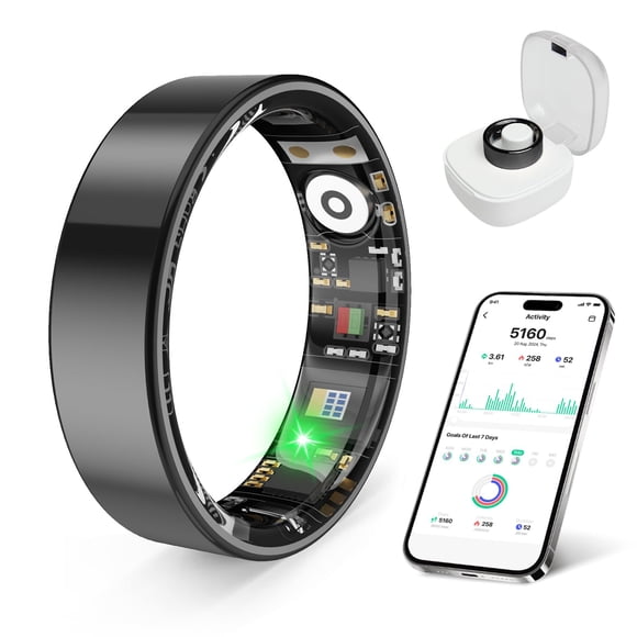 Smart Health Ring prxxhri con monitor de estrés y sueño