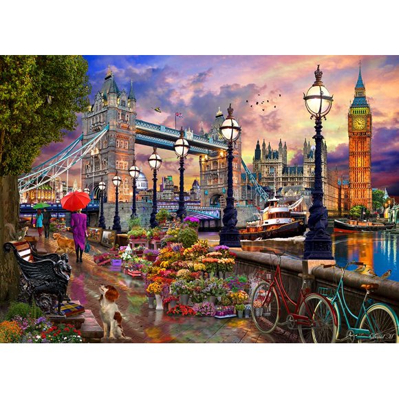 Rompecabezas Vermont Christmas Company London 1000 piezas