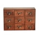 thumbnail image 3 of Mueble De Sobremesa Con 9 Cajones Retro Look Para Muebles De Oficina Marrón, 3 of 5