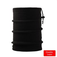 Xusx111 - 2 Paquete Calentador De Cuello - Doble Cuello Para Hombres Y Mujeres Ciclismo Deportivo Al Aire Libre - Para Niños Y Niñas Invierno (Negro)