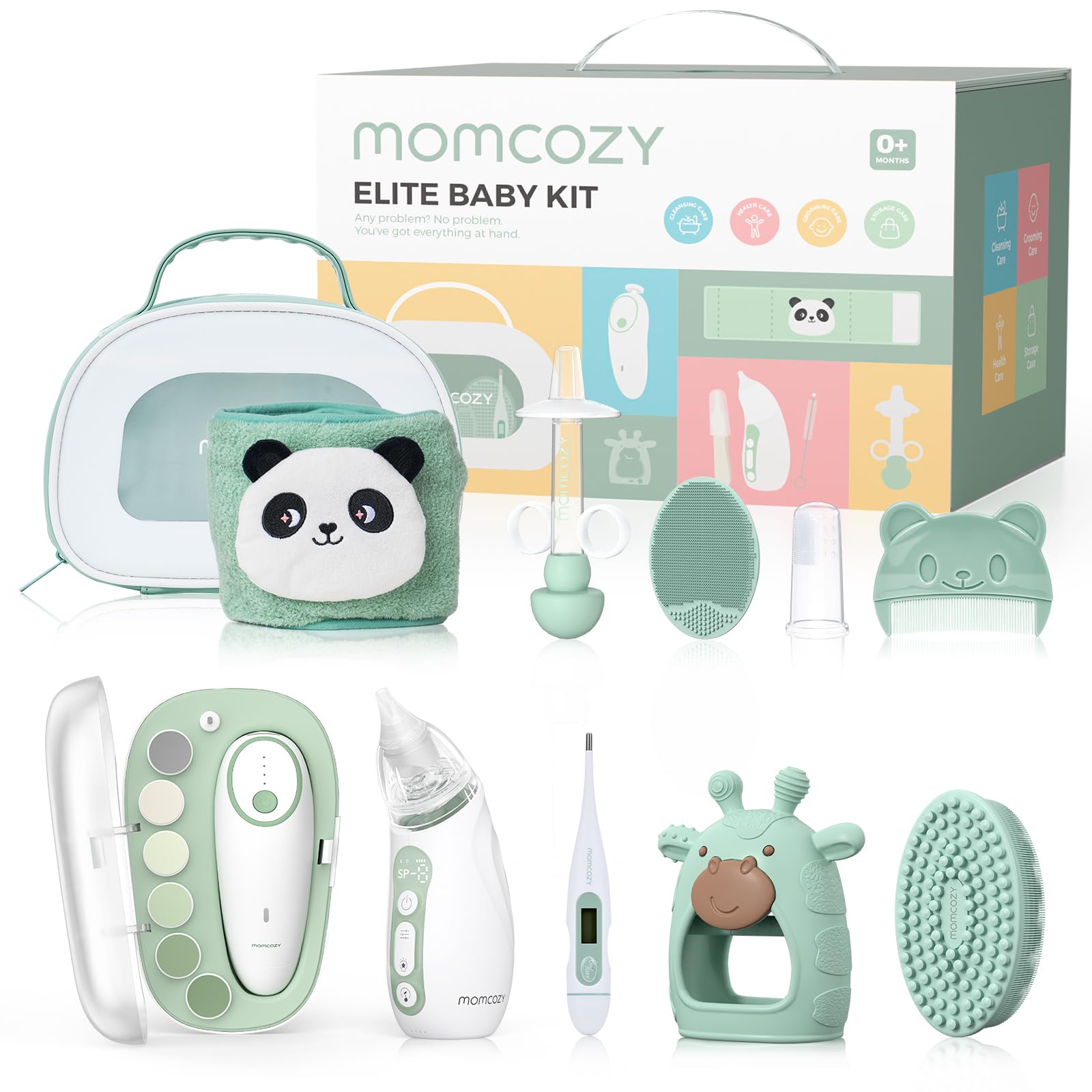 Kit De Limpieza Para Bebés Momcozy Elite Grooming Health Cleansing Con Lima De Uñas
