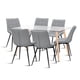 thumbnail image 1 of Comedor Mesa Vidrio Rectangular 120x80 + 6 Silla Macron Terciopelo - Gris, 1 of 5