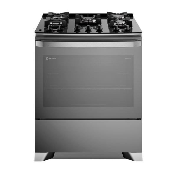Cocina a Gas 5 Platos Parrillas Hierro Fundido F5EPG Glass