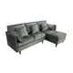 thumbnail image 2 of Sofá Seccional 3 Cuerpos Relan Ariccia Sillon Velvet Gris, 2 of 7