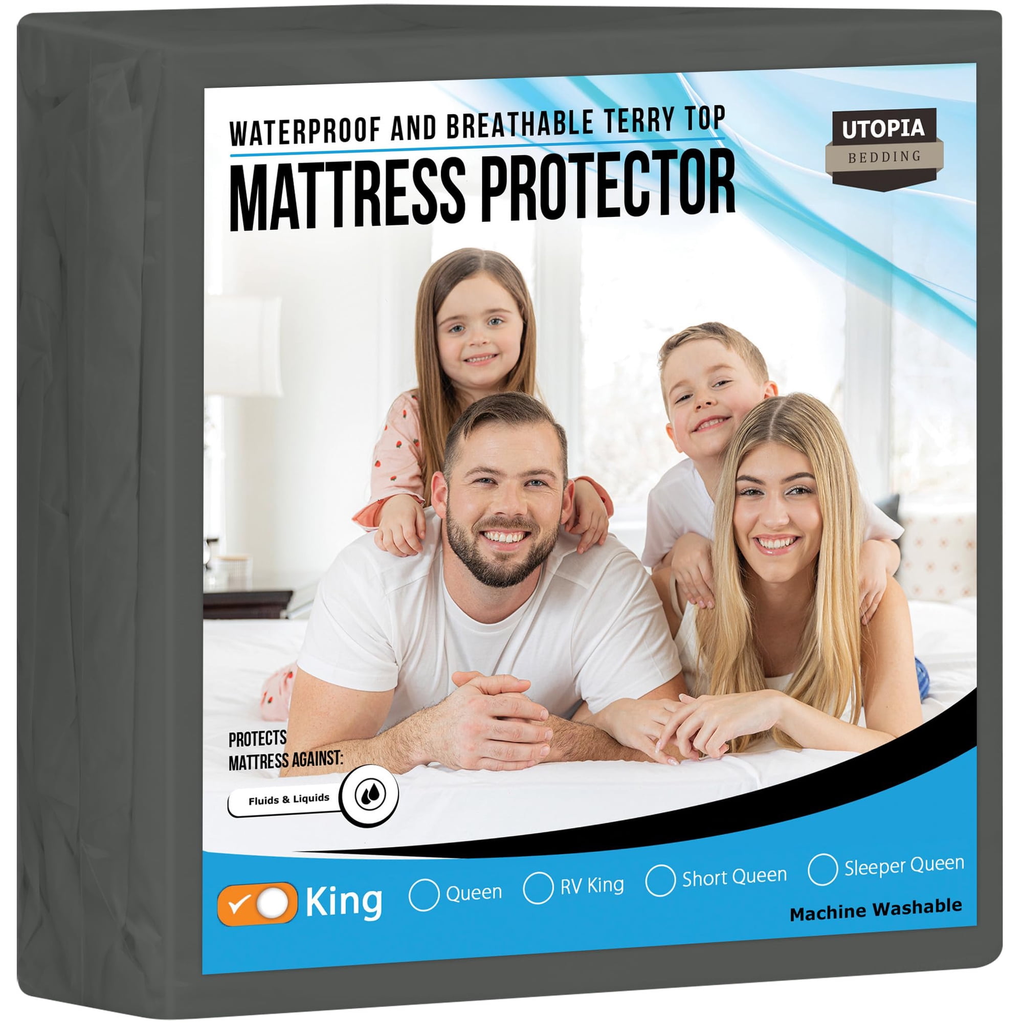 Protector De Colchón Utopia Bedding Impermeable Tamaño King