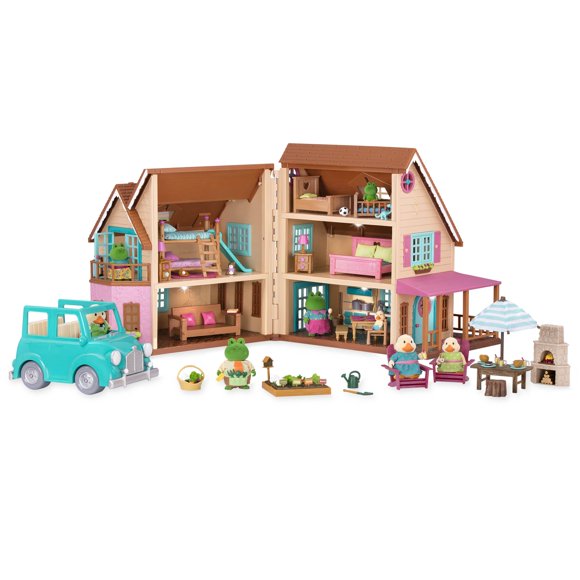 Set de juego Dollhouse Li'l Woodzeez Deluxe Honeysuckle Hillside