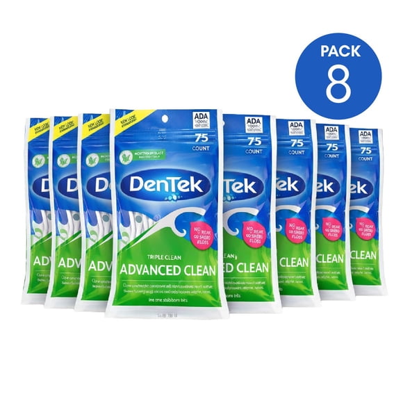 Pack x8 Hilo Dental DenTek Triple Clean 600 Count