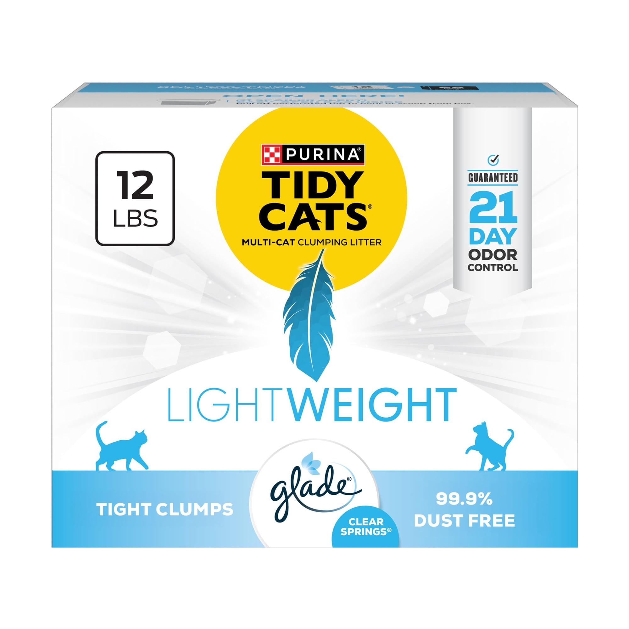 Arena Para Gatos Tidy Cats, Ligera, Con Muelles Transparentes Glade, 5,4 Kg