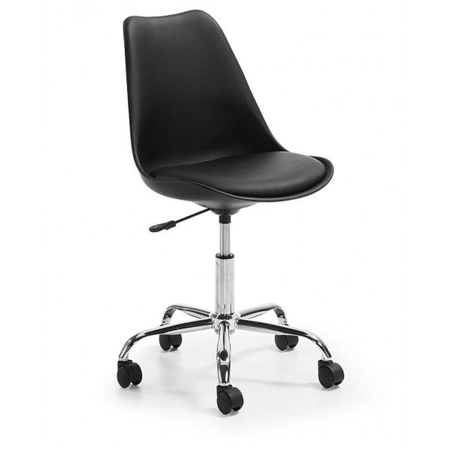 Silla De Oficina Giratoria Pc Escritorio Tulip Eames Negra Midtown Negro