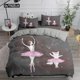 thumbnail image 1 of x2303 Bed SheetsBallet Dancing Girl Duvet Cover Cartoon Lovely Ballerinas Bedding Set Cute Princess Girls Quilt Cover for Children Kids Baby 3-Piece Bedding Set (1 Duvet Cover + 2 Pillow Shams) nj2303, 1 of 5