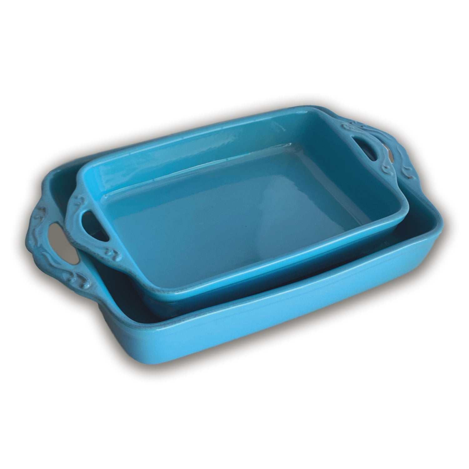 Genérico - Set 2 Fuente De Cerámica Tipo Gres- Atk-006