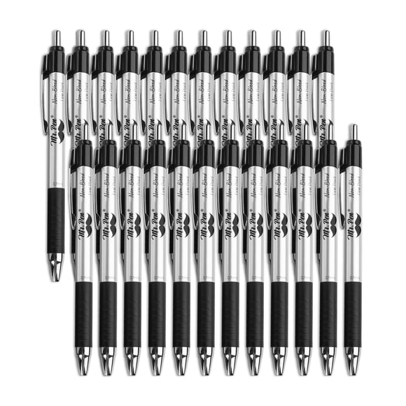 Bolígrafos Mr. Pen Bible, paquete de 24 unidades, punta fina, 0,7 mm, color negro, no destiñe