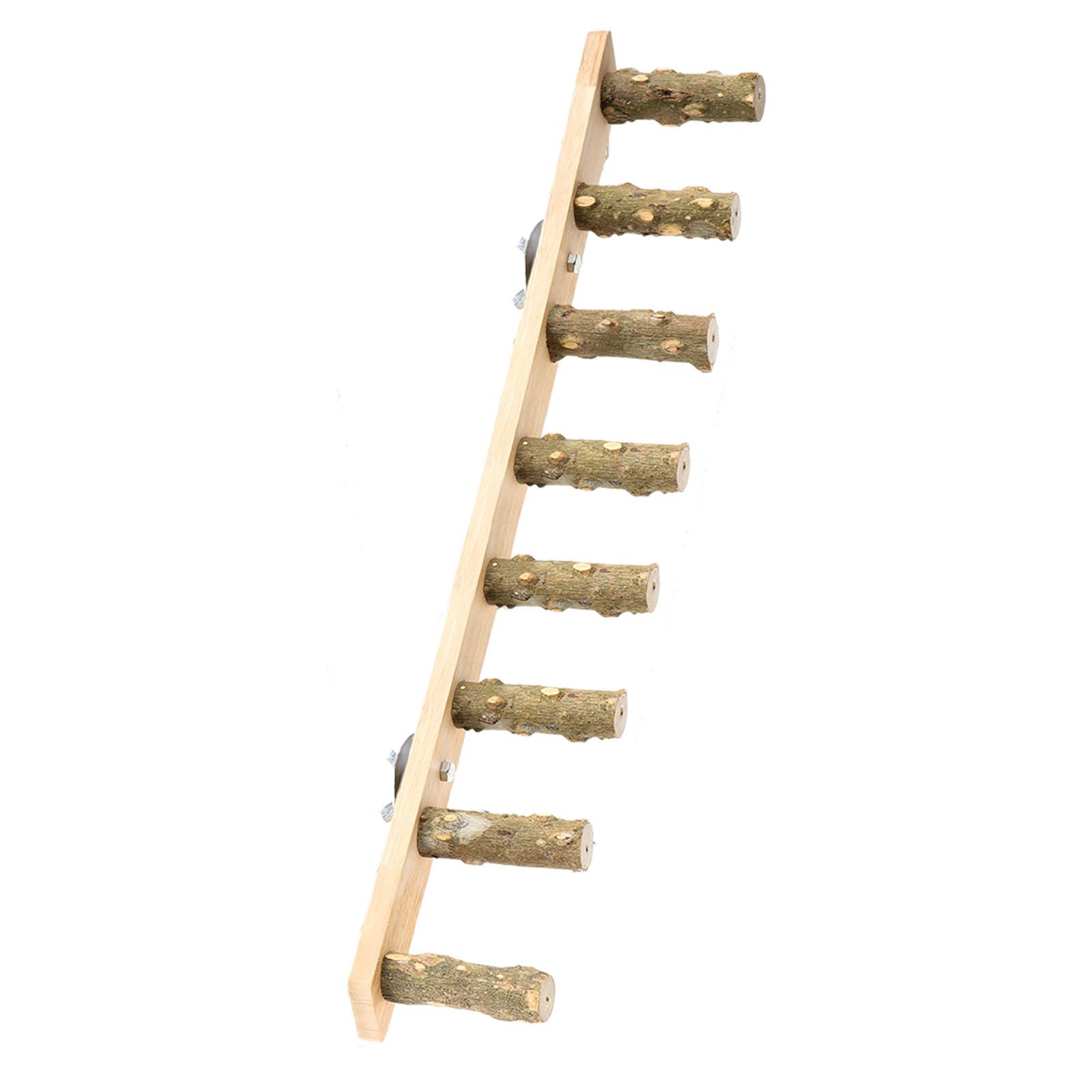 Magideal - Puente De Escalera De Madera Para Pájaros, Perca De Escalera Para Loros Y Pájaros, Juguetes Para Masticar Pájaros, Madera, Perchas Para Pájaros Para J 8 Secciones
