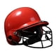 thumbnail image 1 of Casco De Bateo De Béisbol Con Mascarilla Casco De Softbol Deportivo Equipo De Protección Rojo, 1 of 5