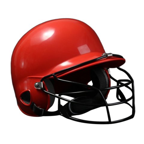 Ioensy - Casco De Bateo De Béisbol Con Mascarilla Casco De Softbol Deportivo Equipo De Protección Rojo