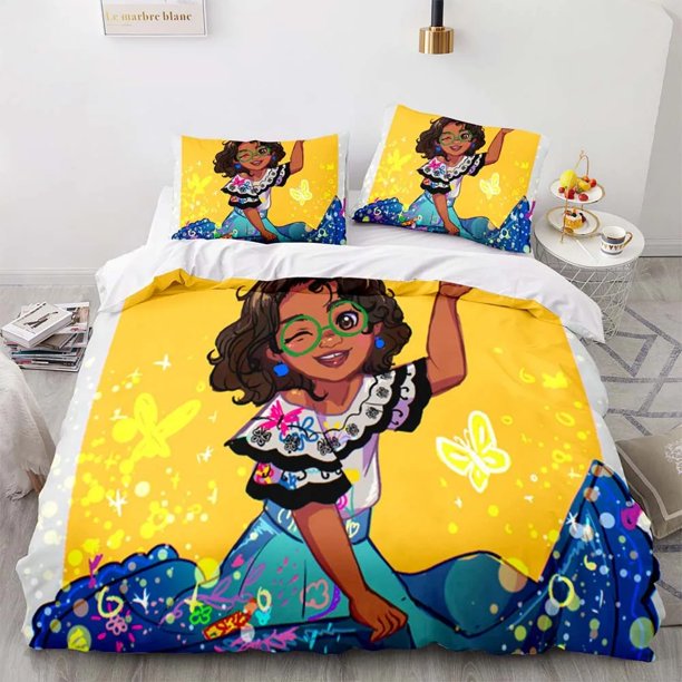Encanto Mirabel Quilt Cover children Bedding Sets Pillowcase Cute Cartoon Baby Children's Bed Set Birthday Gifts Bed Sheets