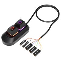 Magideal - Interruptor Móvil De Escritorio Con Cables De 2M, Suministro De Computadora, Botón De Interruptor Remoto Externo Para Pc, Botón De Encendido Y Apagado B