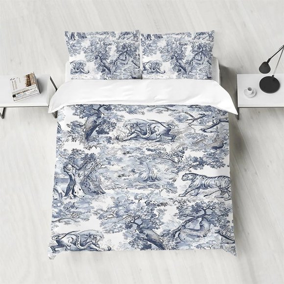 x105 Bed SheetsLuxury Bed Set Comforter Bedding Sets Twin Size Bedding Duvet Cover Set Bed Sheets Linen Home Textile Garden 3-Piece Bedding Set (1 Duvet Cover + 2 Pillow Shams) nj105