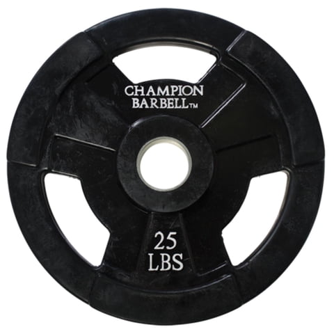 Champion Barbell - Barra De Agarre Olímpica Con Revestimiento De Goma Champion, 11,34 Kg