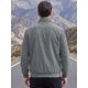 thumbnail image 3 of Chaqueta Bomber de Pana para Hombre INSPIRE CHIC con Forro y Cremallera Trucker Shacket Abrigo de Invierno M Gris, 3 of 5