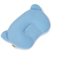 Babyluna - Almohada Para Bebés Anti-Plagiocefalia Cojín Plano Oso Azul