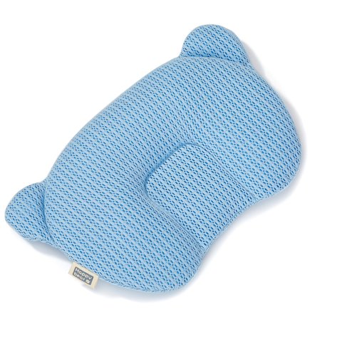 Babyluna - Almohada Para Bebés Anti-Plagiocefalia Cojín Plano Oso Azul