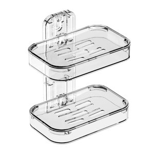 Magideal - Jabonera Estante De Almacenamiento De Jabón Accesorios Para El Hogar Caja De Jabón Sin Perforaciones Bandeja De Jabón Para Baño Bañera Mostrador Hotel