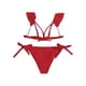 thumbnail image 1 of Conjunto de Bikini con Ribete de Volantes rojo M, 1 of 5