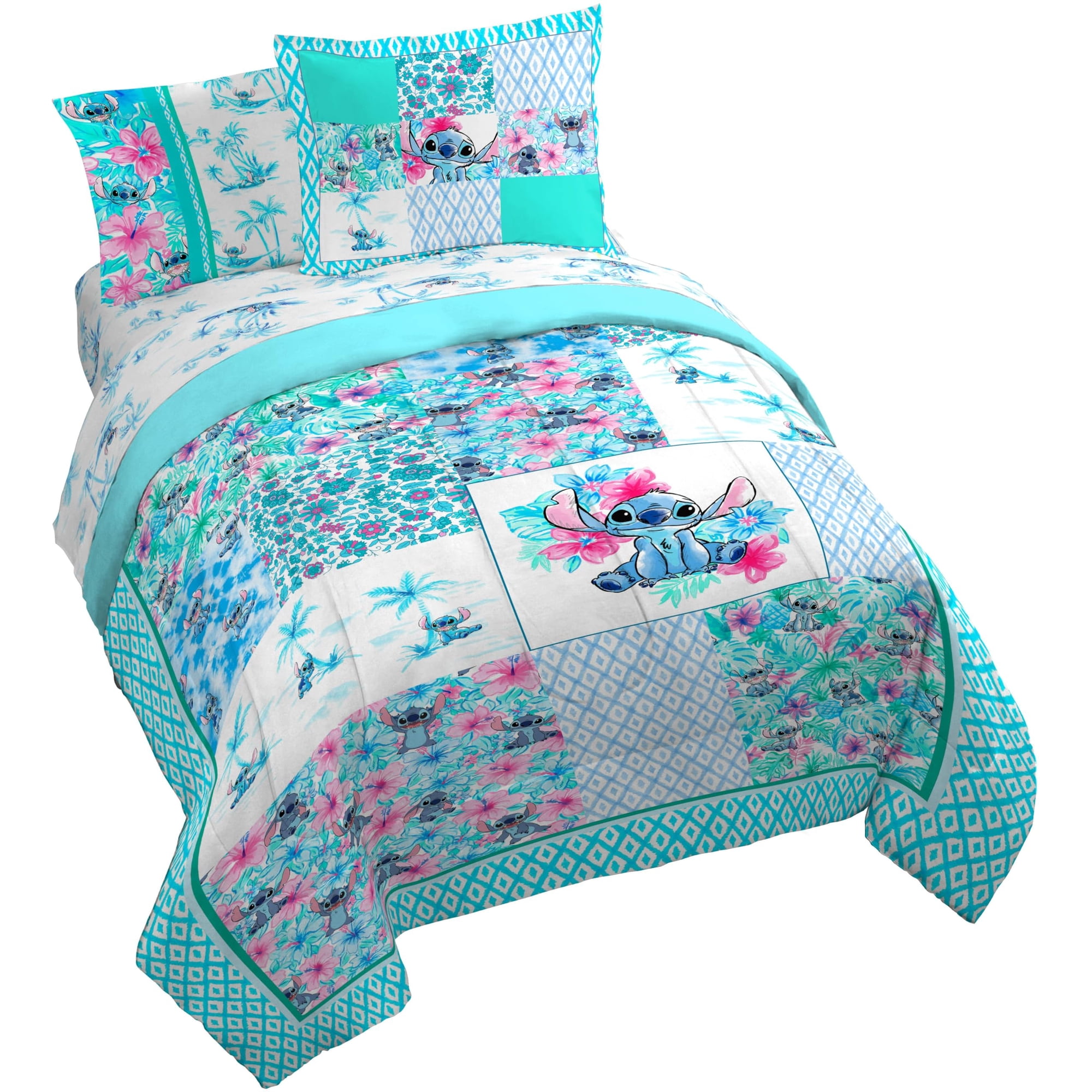 Juego De Ropa De Cama Infantil Jay Franco Lilo & Stitch De 7 Piezas Queen