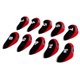 thumbnail image 2 of 10pcs Neopreno Golf Club Cubiertas para la cabeza Wedge Iron Protective Black + Red, 2 of 3