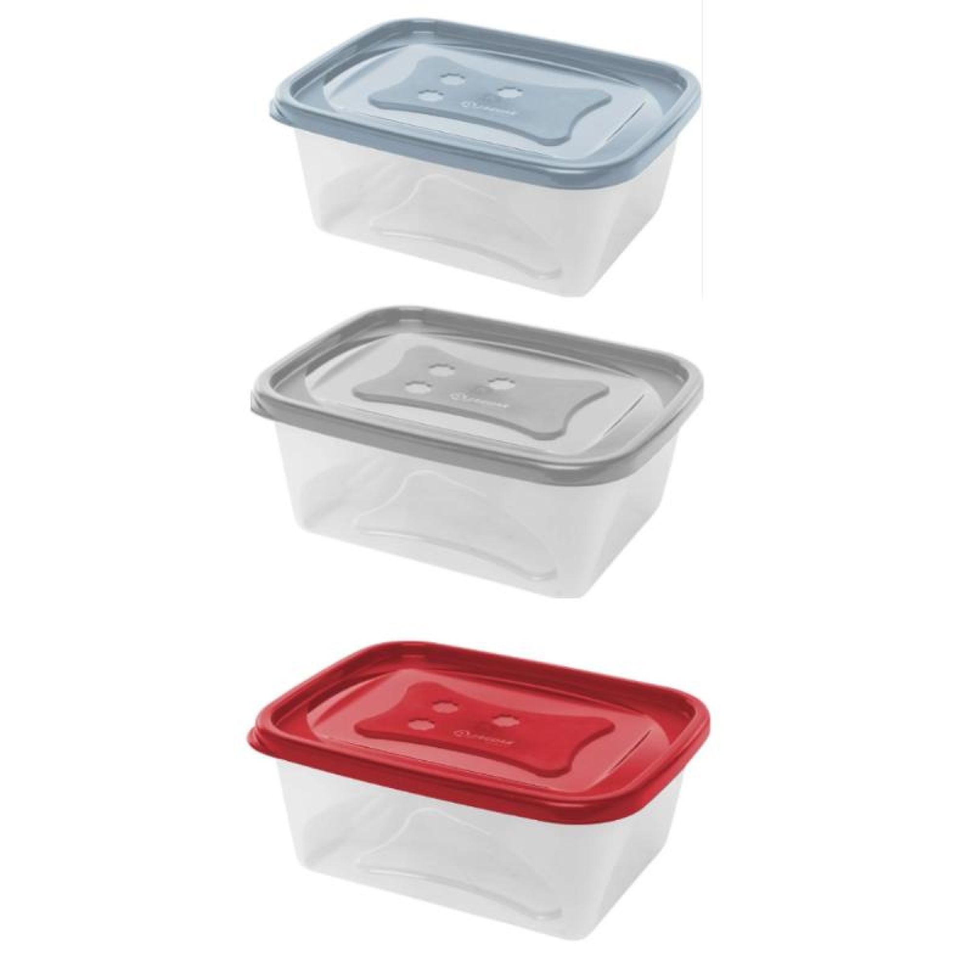 Juego De Contenedor Rectangulares Plástico 420ml 3 Piezas, Color Surtido 1 Un Kitchenware