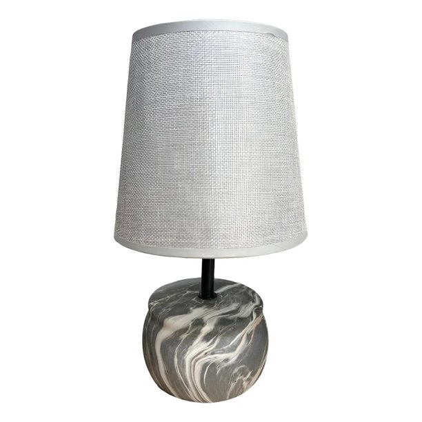 Lampara De Velador Lampara De Mesa Diseño Marmol Plana gris 1