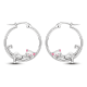 thumbnail image 1 of Aros Argolla Moda Plata 925 Pendientes Mujer Gatito Kawaii, 1 of 3